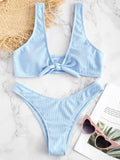 Ribbed Knotted Bikini