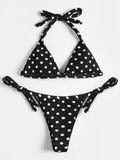 Cute Polka Dot Thong Bikini