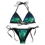 Self-Tie Sequined Bikini