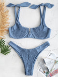 Shirred Underwire Bikini