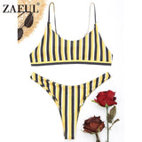 Striped Thong Bikini