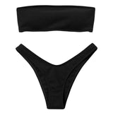 Strapless Backless Padded Bikini