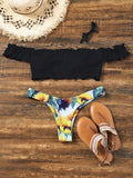 Off Shoulder Sunflower Bikini
