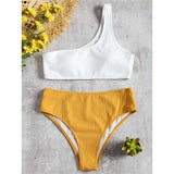 One Shoulder High Waisted Bikini