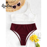 One Shoulder High Waisted Bikini