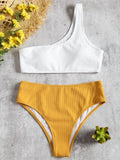 One Shoulder High Waisted Bikini