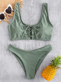 Scoop Lace Up Bikini